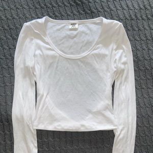 ⚪️Sunday Best Cropped Open Back Long Sleeve Top⚪️